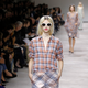 A model presents a creation by Belgian designer Dries Van Noten as part of his Spring/Summer 2013 women's ready-to-wear fashion show during Paris fashion week September 26, 2012.